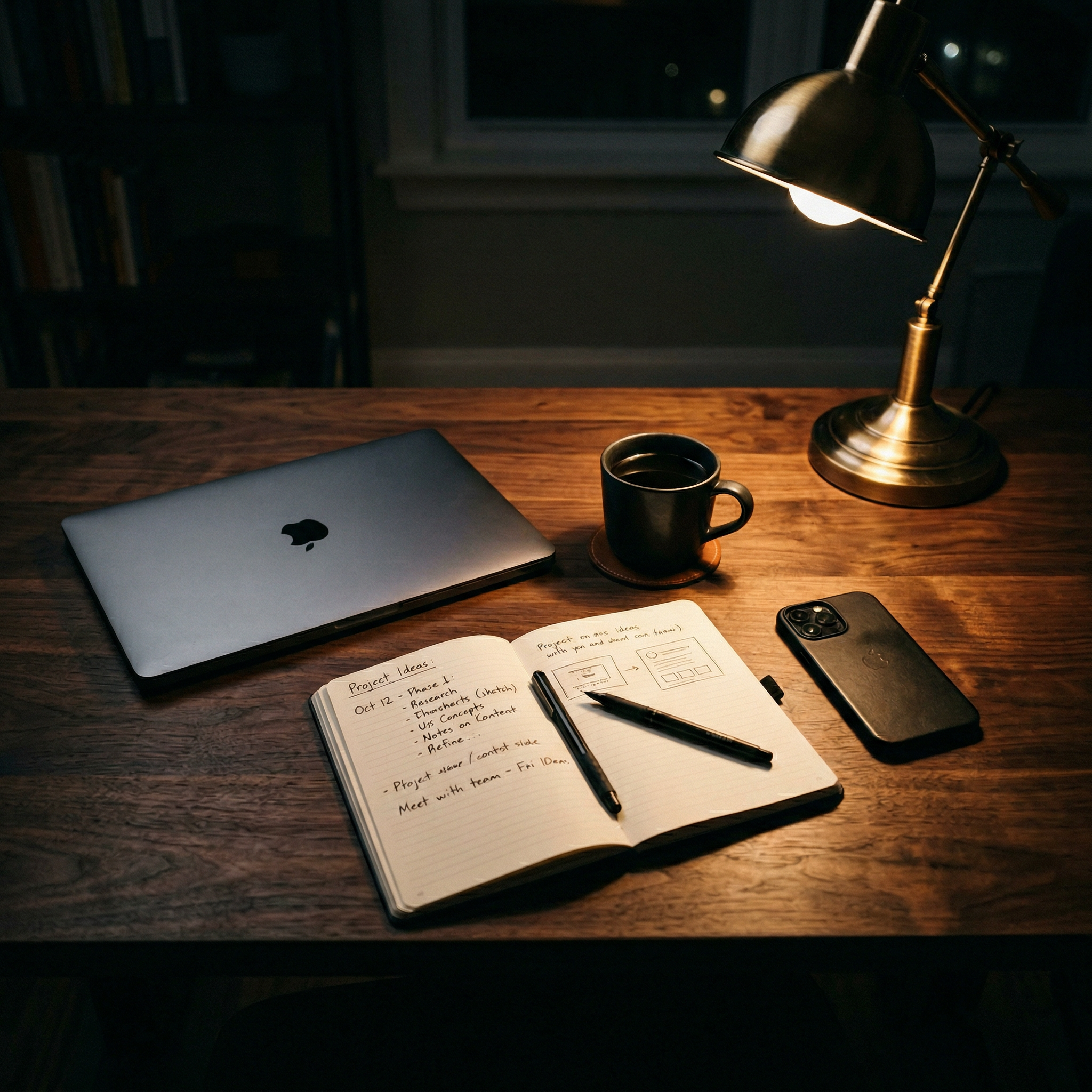 Person focused at a desk, phone locked in a glass box beside them